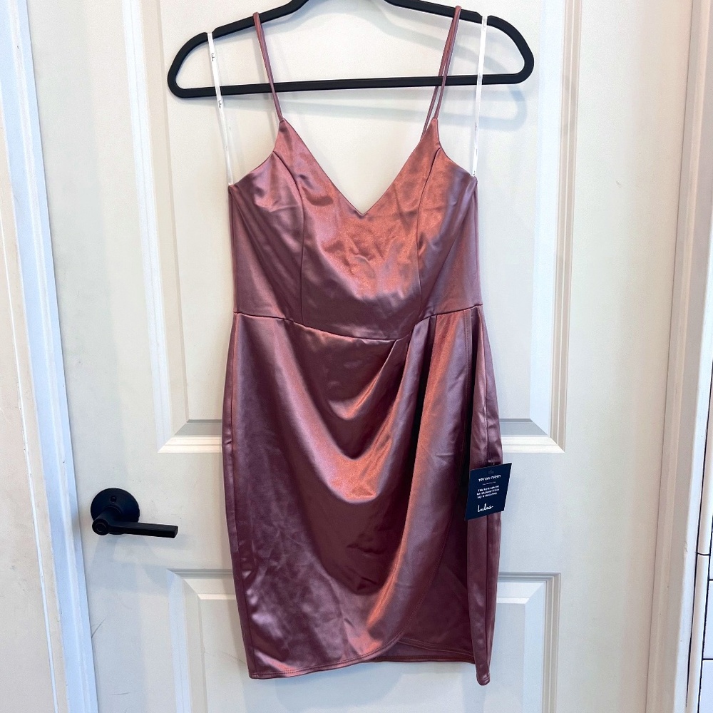Lulu's Satin Mini Dress Size M
